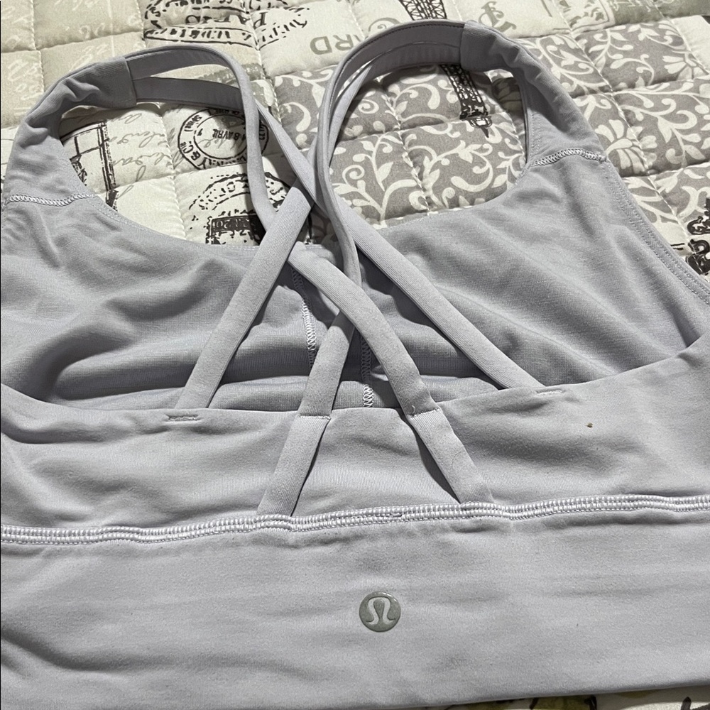 lululemon athletica Soft Gray Cross-Back Sports Bra